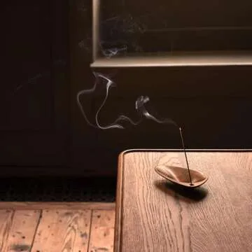 Aesop Kagerou Aromatique Incense | Earthy & Smoky Vetiver Scent | Includes Kanuma Pumice Holder | 30-Minute Burn Time | Green, Herbaceous, Woody Aroma | 33 Sticks