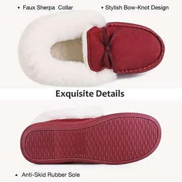 HomeIdeas Faux Fur Slippers - Cozy & Stylish Moccasins