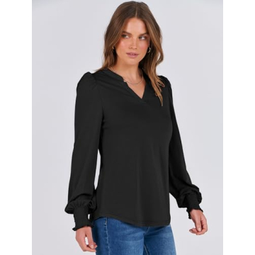 Trendy ANRABESS Women's Puff Sleeve Tops - Fall 2024