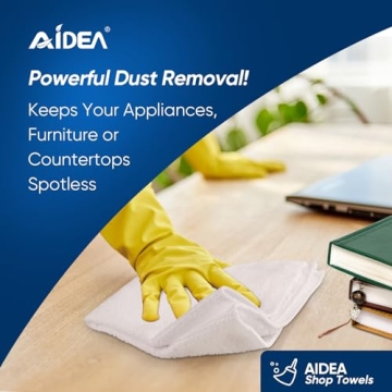 AIDEA Microfiber Cleaning Cloths 100PK, Lint-Free, Durable