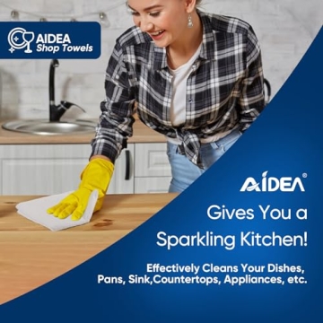 AIDEA Microfiber Cleaning Cloths 100PK, Lint-Free, Durable