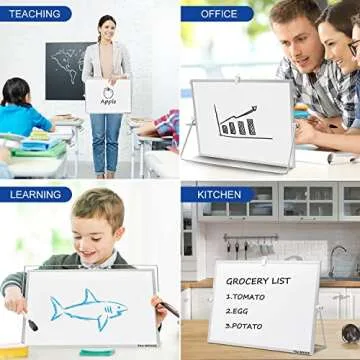 TSJ OFFICE 12x16 Inches Double Sided Whiteboard