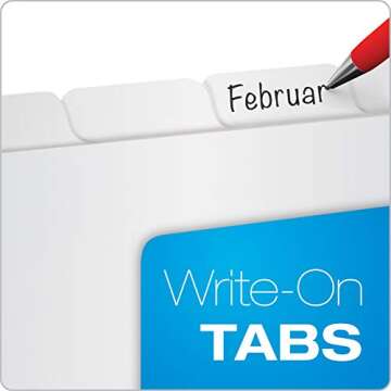 Oxford Blank Write On Binder Dividers, Dividers for 3 Ring Binder, Durable Plastic, 1/8 Cut Tabs, 3 ...