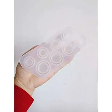 Silicone Ring Mold, 15mm/16mm/17mm /18mm/19mm/20mm/21mm/22mm Ring Jewelry Casting Mold, Large Ring Mold, Resin Casting Mold for Liquid Clay Production, Resin Epoxy Resin, Jewelry Making for DIY Lovers