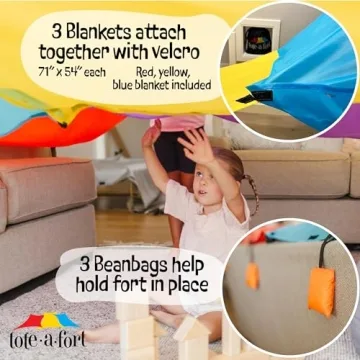 Portable Blanket Fort Building Kit for Kids Creative Play