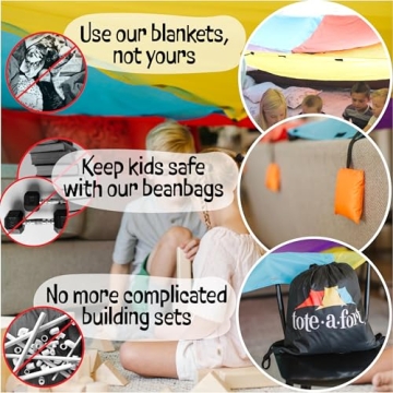 Portable Blanket Fort Building Kit for Kids Creative Play