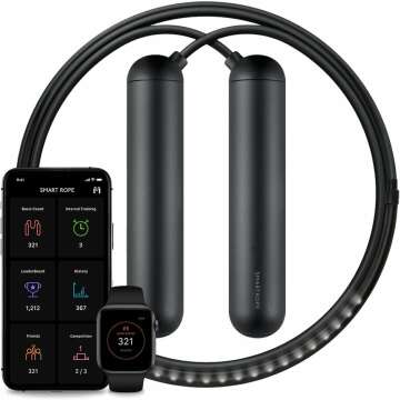 LED Smart Jump Rope with Fitness Tracking Display