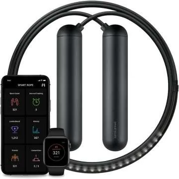 LED Smart Jump Rope with Fitness Tracking Display