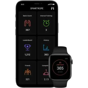 LED Smart Jump Rope with Fitness Tracking Display