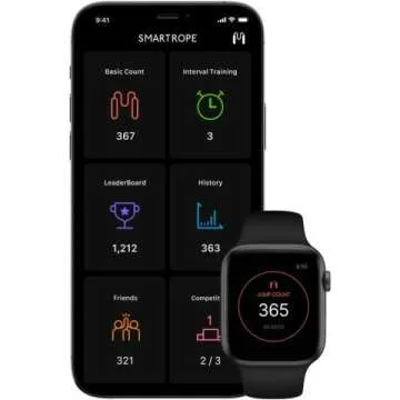 LED Smart Jump Rope with Fitness Tracking Display