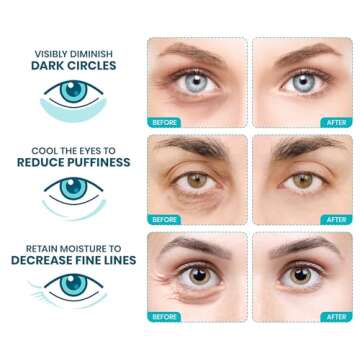 Stylia Under Eye Patches for Dark Circles and Puffy Eyes (30 Pairs), Marine Collagen Eye Mask for Pu...