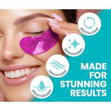 Stylia Under Eye Patches for Dark Circles and Puffy Eyes (30 Pairs), Marine Collagen Eye Mask for Puffiness with Vitamin C, Hyaluronic Acid, Pearl Extract, Eye Gel Pads for Dark Circles and Puffiness