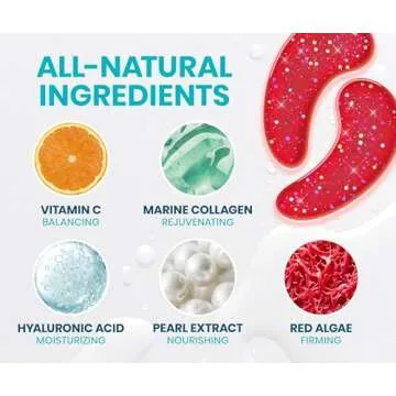 Stylia Under Eye Patches for Dark Circles and Puffy Eyes (30 Pairs), Marine Collagen Eye Mask for Puffiness with Vitamin C, Hyaluronic Acid, Pearl Extract, Eye Gel Pads for Dark Circles and Puffiness