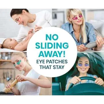 Stylia Under Eye Patches for Dark Circles and Puffy Eyes (30 Pairs), Marine Collagen Eye Mask for Puffiness with Vitamin C, Hyaluronic Acid, Pearl Extract, Eye Gel Pads for Dark Circles and Puffiness