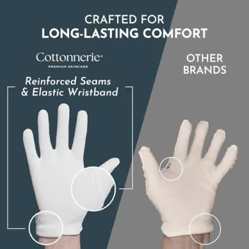 Gaxcoo Cotton Gloves for Moisturizing Dry Hands Overnight