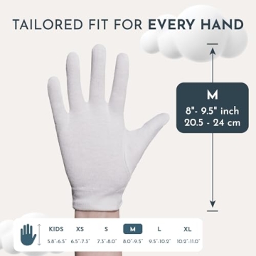 Gaxcoo Cotton Gloves for Moisturizing Dry Hands Overnight