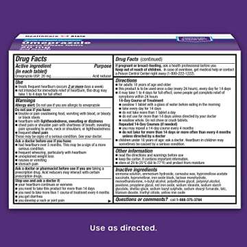 HealthCareAisle Omeprazole 20 mg - 42 Delayed-Release Tablets for Effective Heartburn Relief