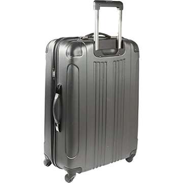 Kenneth Cole REACTION Out of Bounds Lightweight Hardshell 4-Wheel Spinner Luggage, Rose Gold, 28-Inch Checked