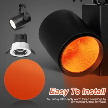 NUOBESTY 20pcs Self-Adhesive Color Filter Gel Discs