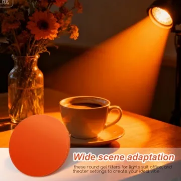 NUOBESTY 20pcs Self-Adhesive Color Filter Gel Discs