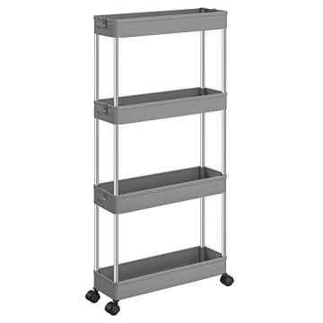 SONGMICS Slim Storage Cart - 4-Tier Utility on Wheels