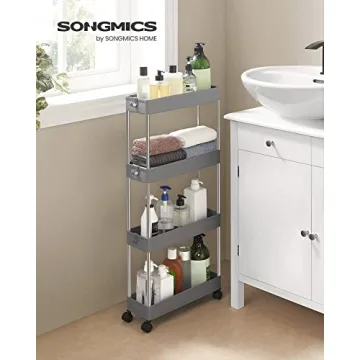 SONGMICS Slim Storage Cart - 4-Tier Utility on Wheels