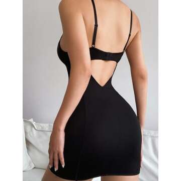 SheIn V Neck Backless Mini Bodycon Dress for Stylish Women