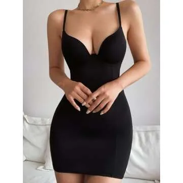 SheIn V Neck Backless Mini Bodycon Dress for Stylish Women