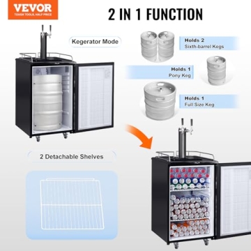 VEVOR Single Tap Beer Kegerator with Temperature Control