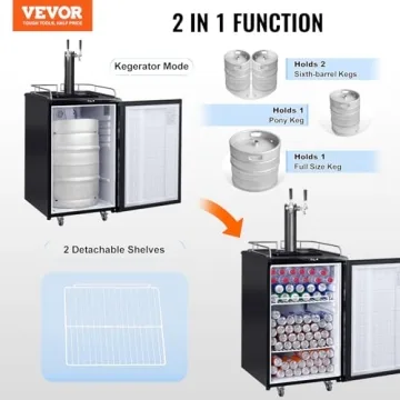 VEVOR Single Tap Beer Kegerator with Temperature Control