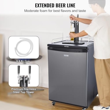 VEVOR Single Tap Beer Kegerator with Temperature Control