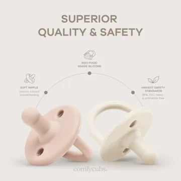Comfy Cubs Baby Pacifier 5 Pack for Newborns - 0+ Months
