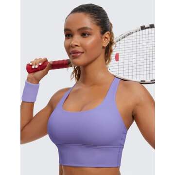 CRZ YOGA Longline Sports Bra - Supportive & Stylish Top