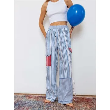 Y2K Casual Baggy Wide Leg Pants with Patchwork Style