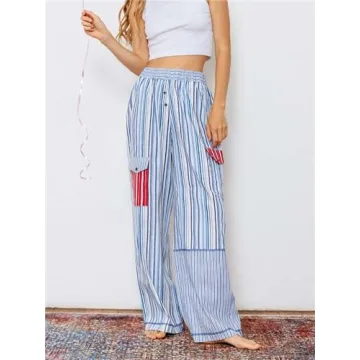 Y2K Casual Baggy Wide Leg Pants with Patchwork Style