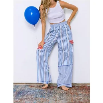 Y2K Casual Baggy Wide Leg Pants with Patchwork Style