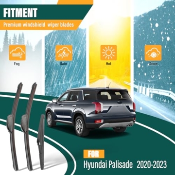 Hyundai Palisade Wiper Blades Set of 3 2020-2023