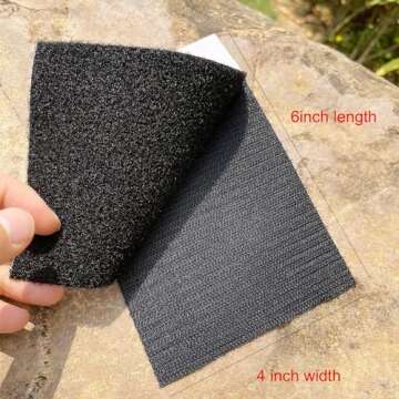 4-Pair 4x6 inch Upgrade Hook Loop Tape Double-Side Adhesive Strips Mounting Sticky Fastener Backing ...