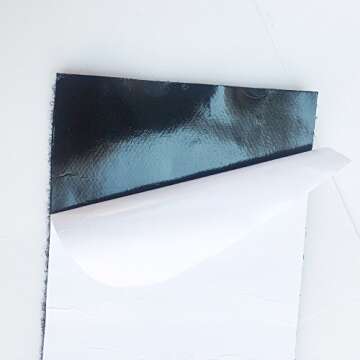 4-Pair 4x6 inch Upgrade Hook Loop Tape Double-Side Adhesive Strips Mounting Sticky Fastener Backing Tape Waterproof for Indoor Outdoor Home School Office Use