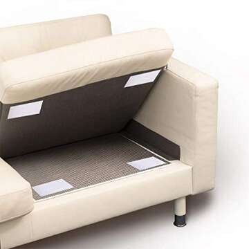 4-Pair 4x6 inch Upgrade Hook Loop Tape Double-Side Adhesive Strips Mounting Sticky Fastener Backing Tape Waterproof for Indoor Outdoor Home School Office Use