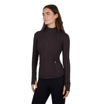 90 Degree By Reflex Women’s Lightweight, Full Zip Running Track Jacket