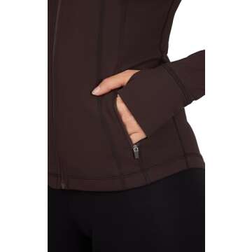 90 Degree By Reflex Women’s Lightweight, Full Zip Running Track Jacket