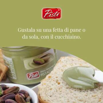 Pisti Cream of Pistachio from Sicily 21.2 Ounce (600g) | Artisanal Italian Nut Spread | Enjoy with Bread and Biscuits