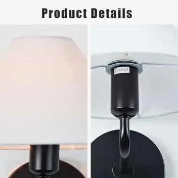 Mid-Century Tapered White Linen Wall Sconce for Modern Spaces