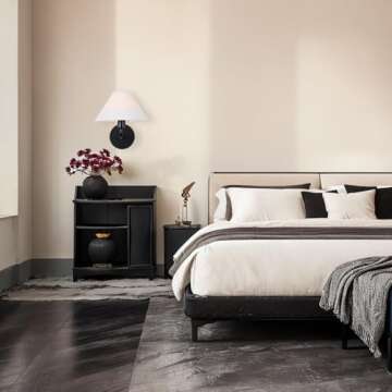 Mid-Century Tapered White Linen Wall Sconce for Modern Spaces