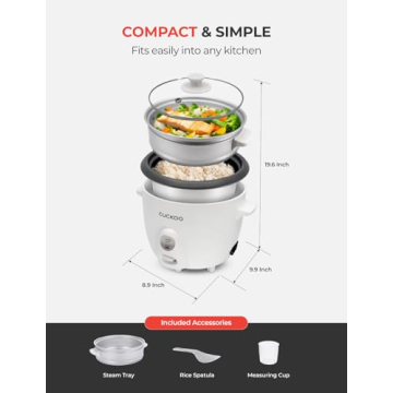 CUCKOO One Touch Rice Cooker 12-Cup Cooked for Easy Meals