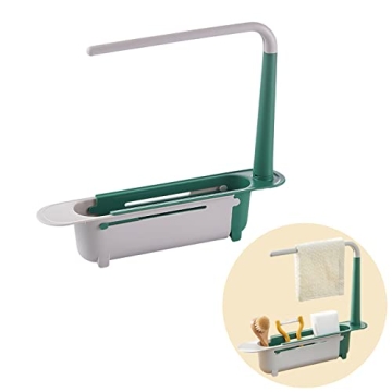 Telescopic Sink Organizer - Adjustable Sponge Holder for Kitchen
