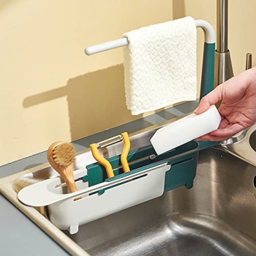 Telescopic Sink Organizer - Adjustable Sponge Holder for Kitchen