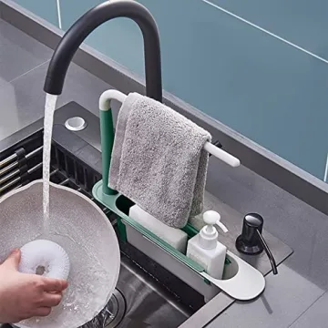 Telescopic Sink Organizer - Adjustable Sponge Holder for Kitchen