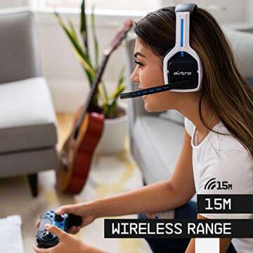 ASTRO Gaming A20 Wireless Headset Gen 2 - Compatibile with PS5, PS4, PC & Mac - White/Blue